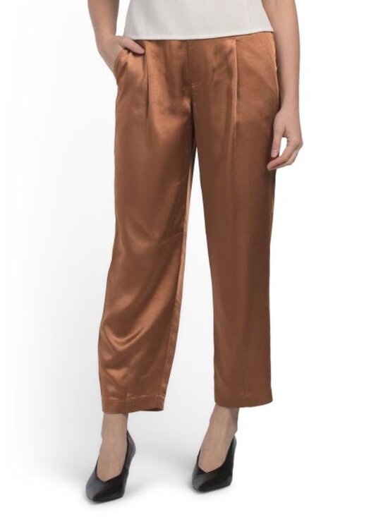 Lilla P Pants - LILLA P Satin Fly Front Pants